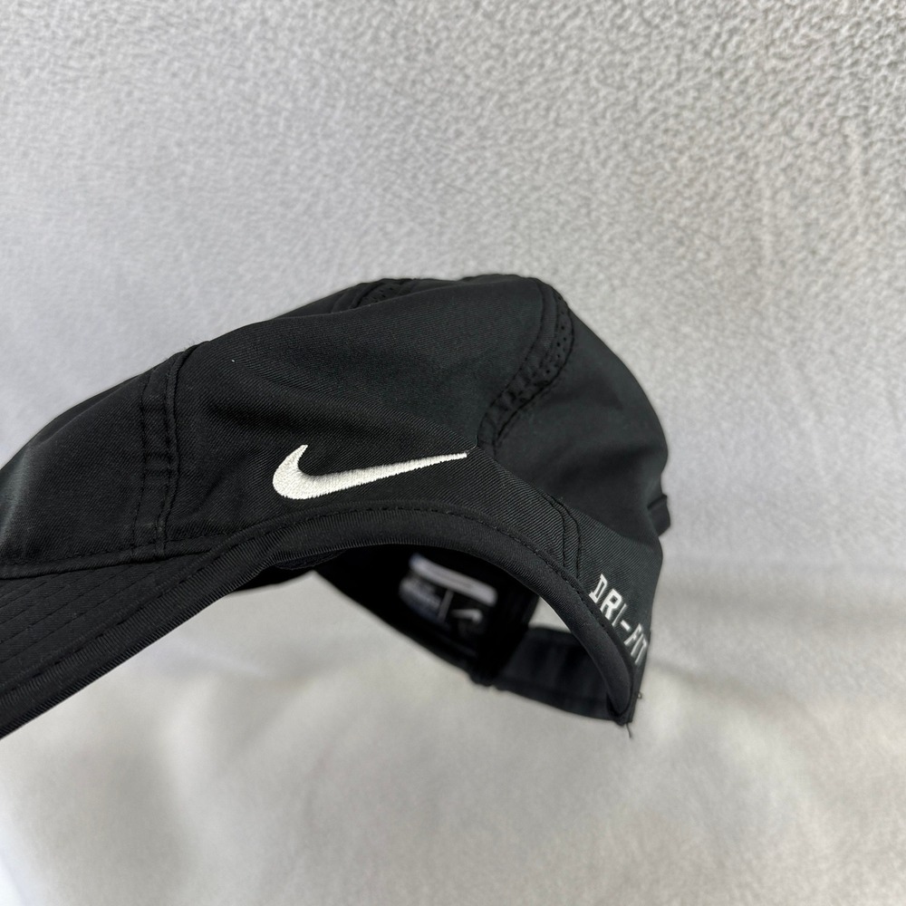 Nike Hat Mens Adjustable Black Rafael Nadal Bull Logo Tennis Featherlight DriFit - Picture 5 of 8